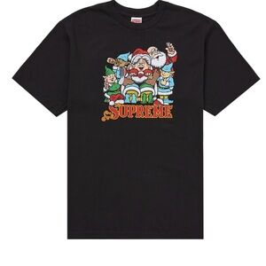 Supreme Black Santa Naughty Tee